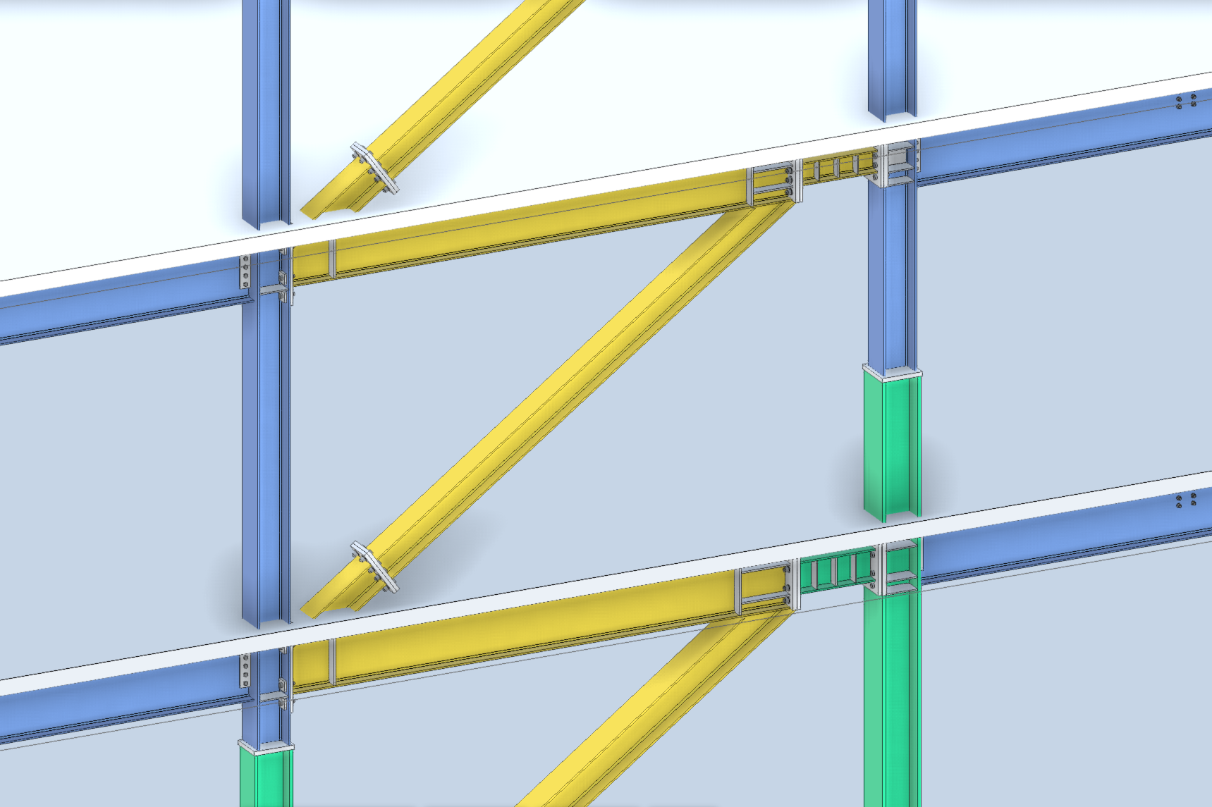 Structural steel connection detail